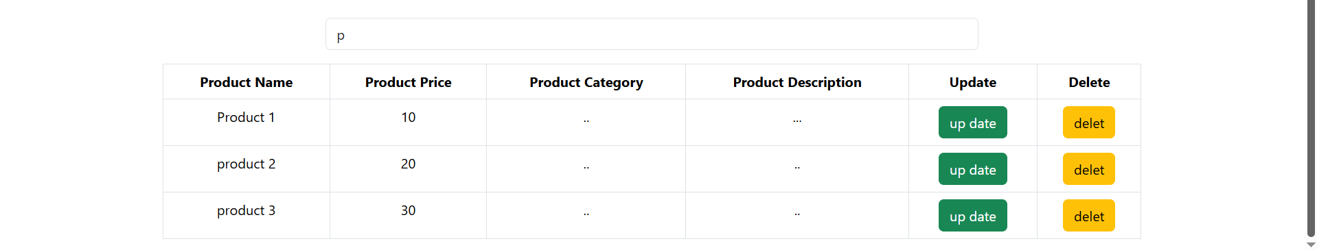 Products - search