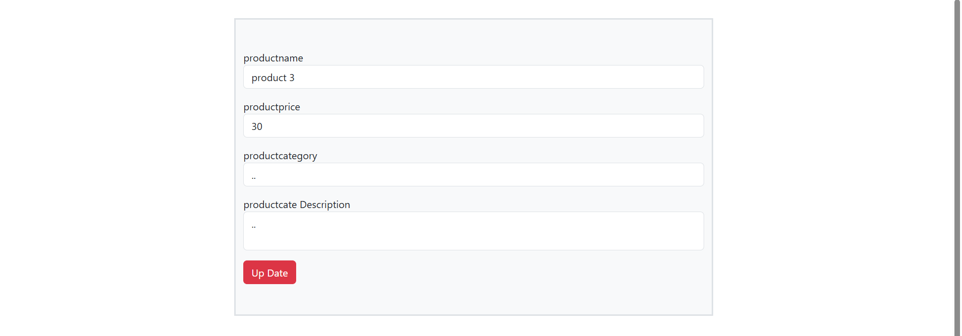 Products - update